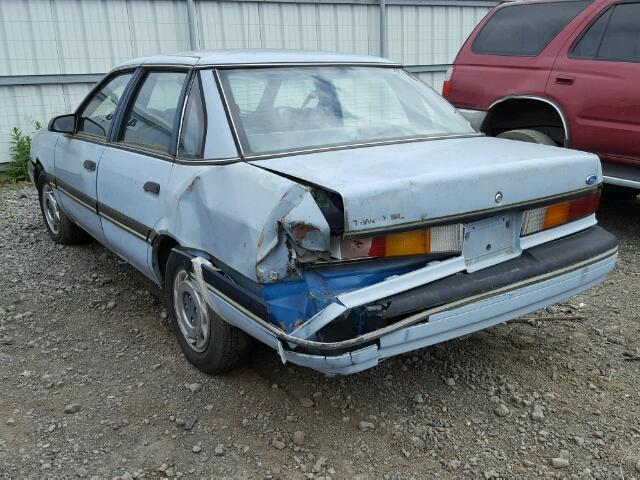 2FAPP36X5KB132212 - 1989 FORD TEMPO GL BLUE photo 3