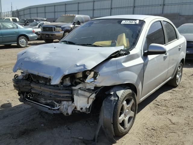 KL1TD5DE2AB111473 - 2010 CHEVROLET AVEO LS SILVER photo 2