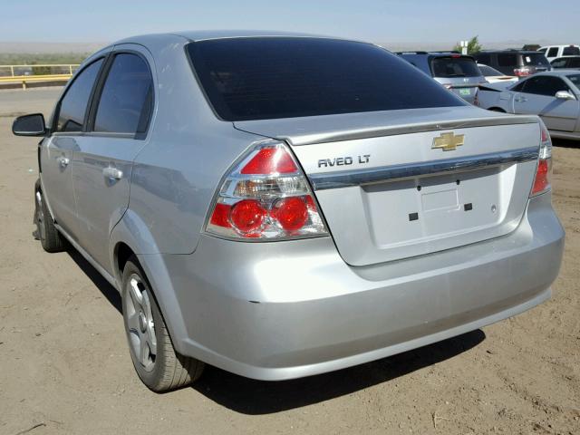 KL1TD5DE2AB111473 - 2010 CHEVROLET AVEO LS SILVER photo 3