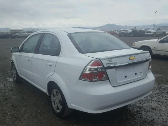 KL1TD5DE3BB219571 - 2011 CHEVROLET AVEO LS WHITE photo 3