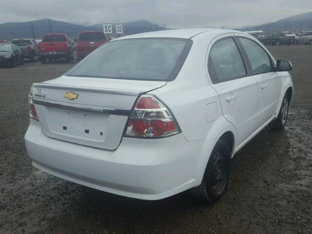 KL1TD5DE3BB219571 - 2011 CHEVROLET AVEO LS WHITE photo 4