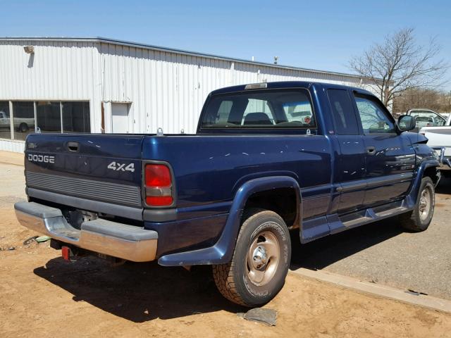 1B7HF13Z11J247024 - 2001 DODGE RAM 1500 BLUE photo 4