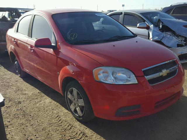 KL1TD56E29B335528 - 2009 CHEVROLET AVEO LS RED photo 1