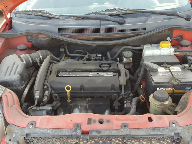 KL1TD56E29B335528 - 2009 CHEVROLET AVEO LS RED photo 7