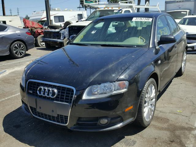 WAUAF78E58A165265 - 2008 AUDI A4 2.0T BLACK photo 2