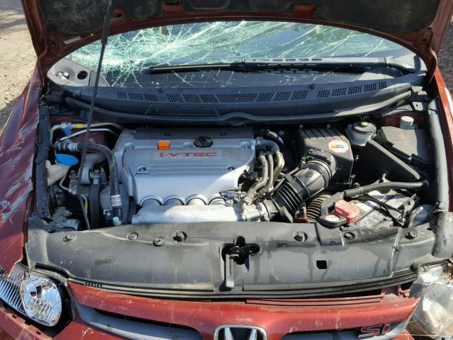 2HGFG21506H703602 - 2006 HONDA CIVIC SI RED photo 7