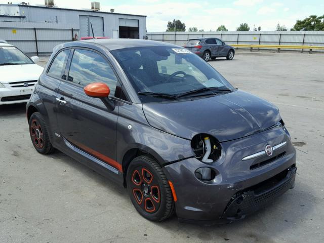 3C3CFFGEXET225444 - 2014 FIAT 500 ELECTR GRAY photo 1