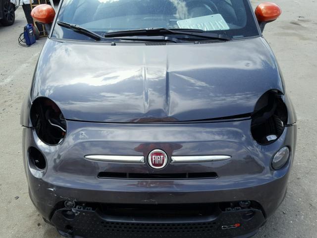 3C3CFFGEXET225444 - 2014 FIAT 500 ELECTR GRAY photo 9