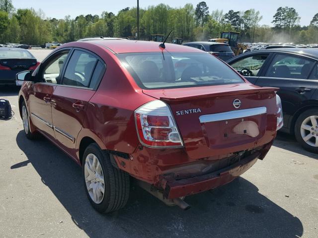 3N1AB6AP4BL704966 - 2011 NISSAN SENTRA 2.0 RED photo 3