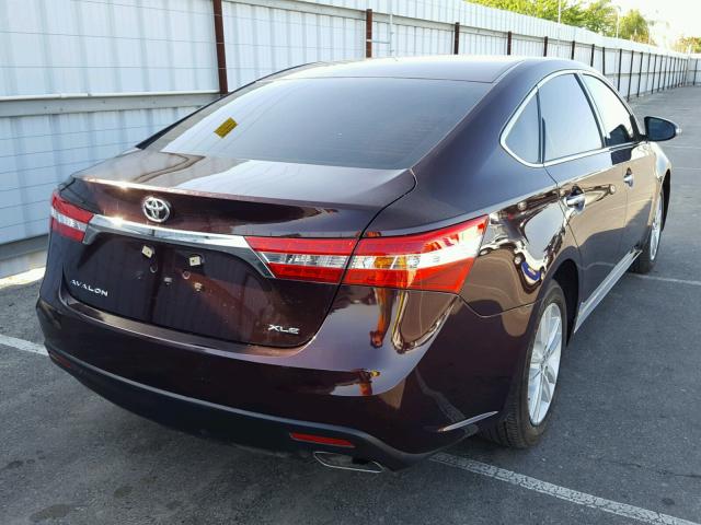 4T1BK1EB3EU113570 - 2014 TOYOTA AVALON BAS MAROON photo 4