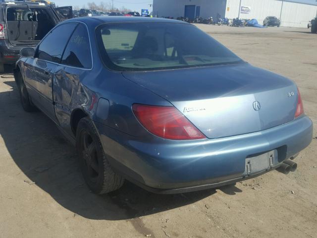 19UYA2252VL010007 - 1997 ACURA 3.0CL TEAL photo 3