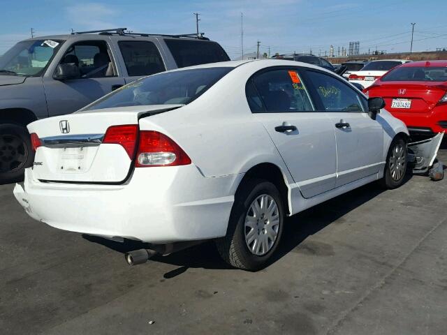 2HGFA16359H519473 - 2009 HONDA CIVIC VP WHITE photo 4