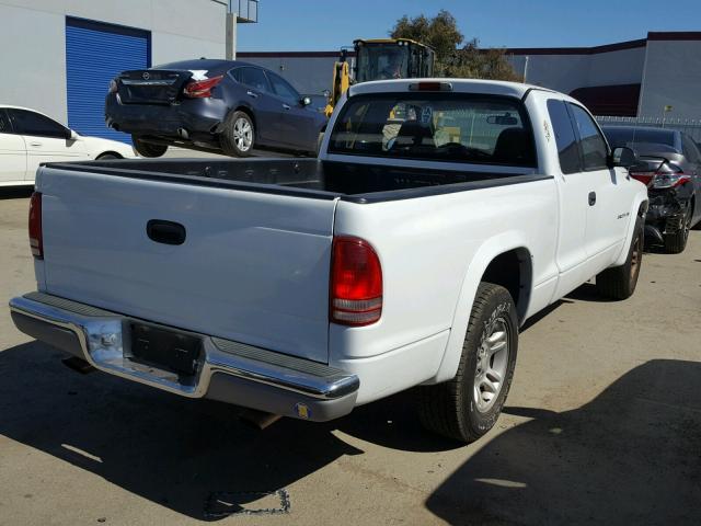 1B7GL42N82S517415 - 2002 DODGE DAKOTA SLT WHITE photo 4