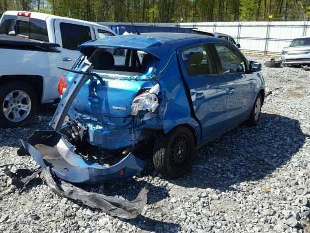 ML32A3HJ4FH037618 - 2015 MITSUBISHI MIRAGE DE BLUE photo 4