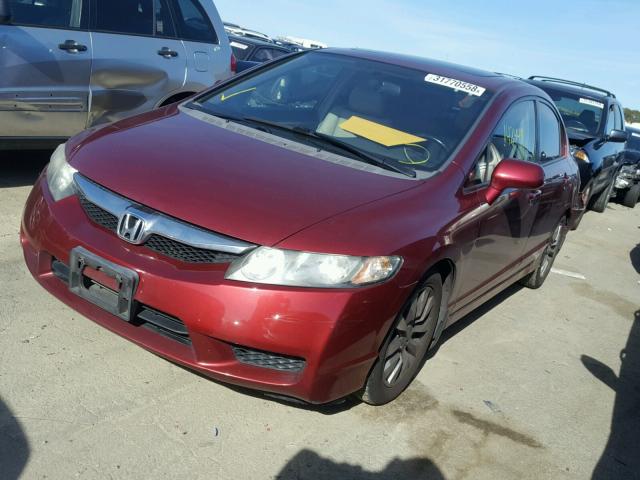2HGFA16969H517493 - 2009 HONDA CIVIC EXL წითელი ფოტო 2