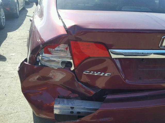 2HGFA16969H517493 - 2009 HONDA CIVIC EXL წითელი ფოტო 9