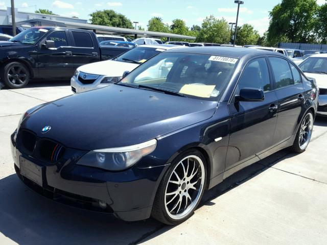 WBANB53507CP04225 - 2007 BMW 550 I BLUE photo 2