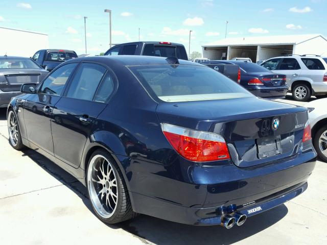 WBANB53507CP04225 - 2007 BMW 550 I BLUE photo 3