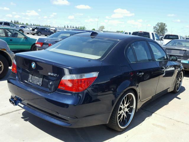 WBANB53507CP04225 - 2007 BMW 550 I BLUE photo 4