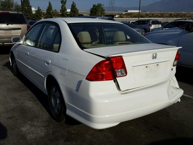 JHMES966X4S014352 - 2004 HONDA CIVIC HYBR WHITE photo 3