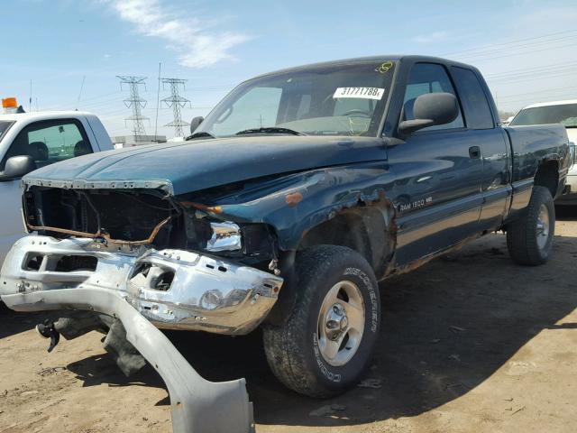 1B7HF13Y3XJ542044 - 1999 DODGE RAM 1500 GREEN photo 2