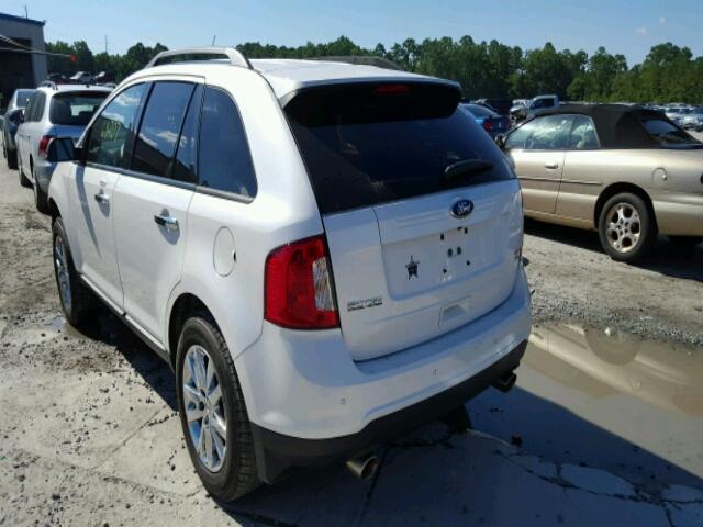 2FMDK4JC3DBC20843 - 2013 FORD EDGE WHITE photo 3