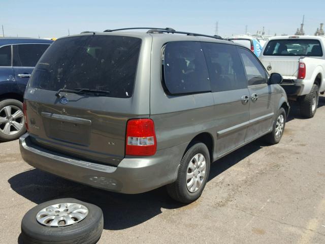 KNDUP132056716823 - 2005 KIA SEDONA EX GRAY photo 4