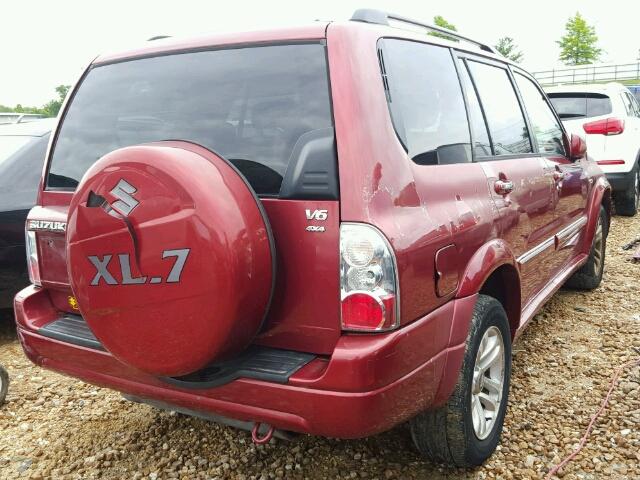 JS3TX92V944109269 - 2004 SUZUKI XL7 EX RED photo 4