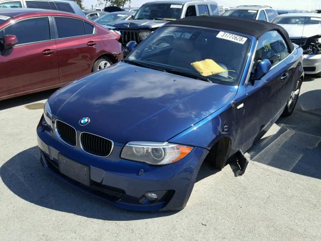 WBAUN1C54DVR00972 - 2013 BMW 128 I BLUE photo 2