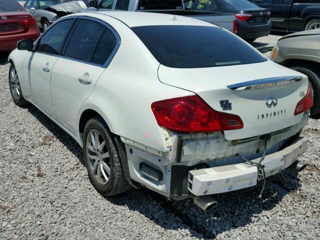 JNKBV61E97M712838 - 2007 INFINITI G35 WHITE photo 3