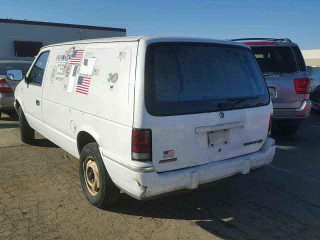 1B7GH1435NX138388 - 1992 DODGE CARAVAN EX WHITE photo 3