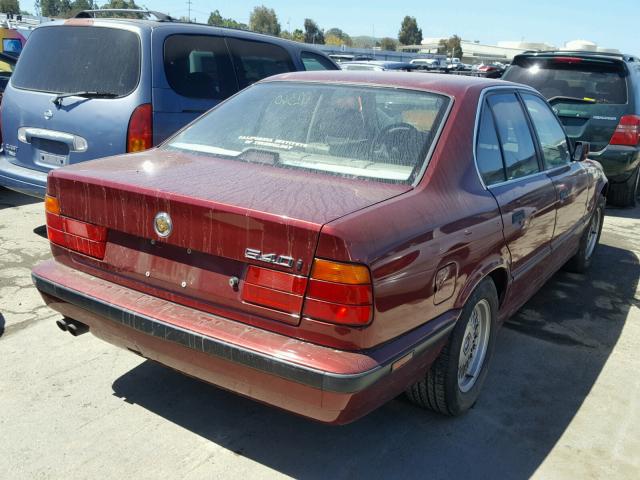 WBAHE6328SGF31025 - 1995 BMW 540 I AUTO BURGUNDY photo 4