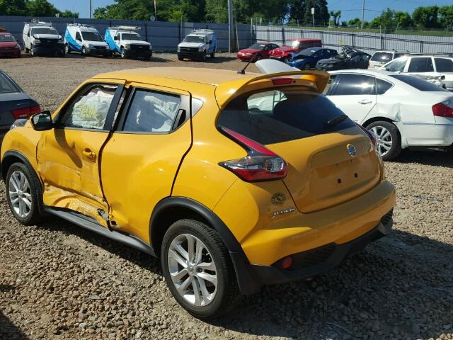 JN8AF5MR0FT503712 - 2015 NISSAN JUKE YELLOW photo 3