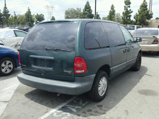 2P4GP45RXXR189793 - 1999 PLYMOUTH VOYAGER SE GREEN photo 4