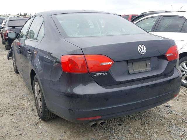 3VW2K7AJ1DM224980 - 2013 VOLKSWAGEN JETTA BASE 黑色 照片 3