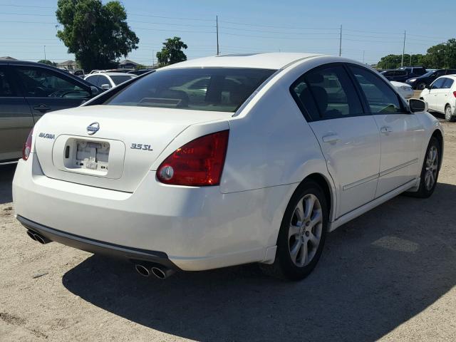 1N4BA41E07C802960 - 2007 NISSAN MAXIMA SE WHITE photo 4