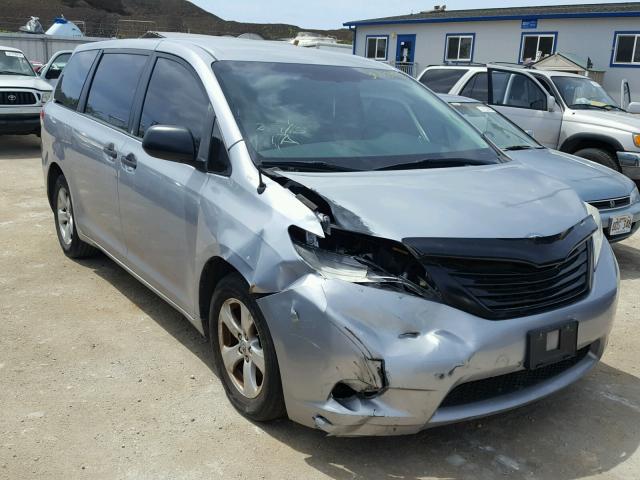 5TDZK3DC6DS299357 - 2013 TOYOTA SIENNA BAS SILVER photo 1