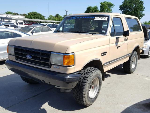 1FMEU15H3LLA86711 - 1990 FORD BRONCO U10 CREAM photo 2