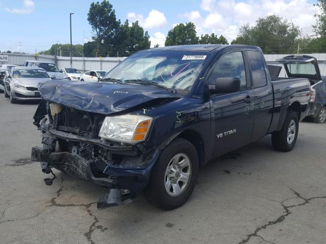 1N6AA06A46N528862 - 2006 NISSAN TITAN XE BLUE photo 2