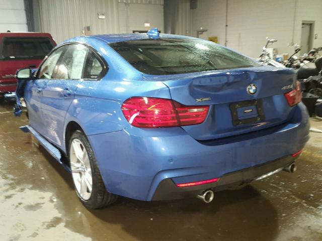 WBA4B3C58GG528954 - 2016 BMW 435 XI BLUE photo 3