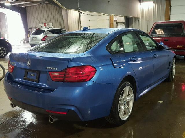 WBA4B3C58GG528954 - 2016 BMW 435 XI BLUE photo 4