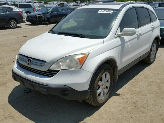 JHLRE48707C042424 - 2007 HONDA CR-V EXL WHITE photo 2