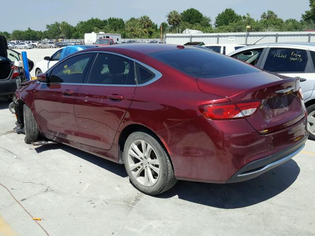 1C3CCCAB2FN612867 - 2015 CHRYSLER 200 LIMITE RED photo 3