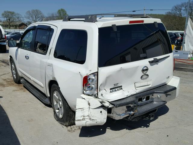 5N1AA08A34N709282 - 2004 NISSAN ARMADA SE WHITE photo 3