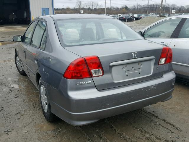 2HGES16345H632687 - 2005 HONDA CIVIC DX V GRAY photo 3