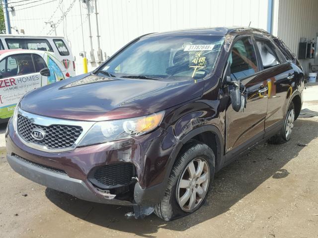 5XYKTCA61CG206043 - 2012 KIA SORENTO BA PURPLE photo 2