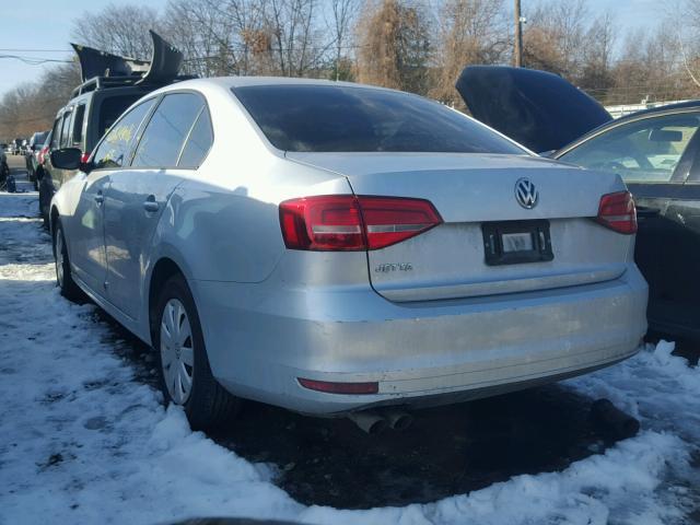 3VW2K7AJ9FM322335 - 2015 VOLKSWAGEN JETTA BASE 银色 照片 3