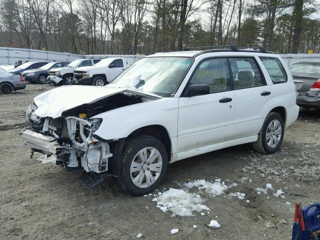 JF1SG63648H727491 - 2008 SUBARU FORESTER 2 WHITE photo 2