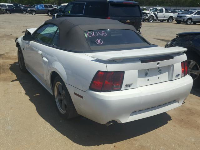 1FAFP45X92F220018 - 2002 FORD MUSTANG GT WHITE photo 3