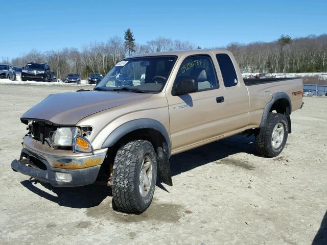 5TEWN72N11Z844482 - 2001 TOYOTA TACOMA XTR TAN photo 2